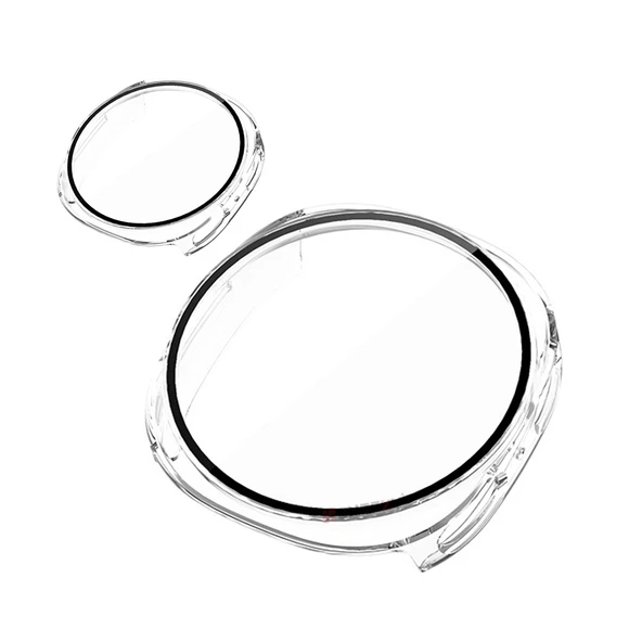 Samsung Galaxy Watch 8 40mm Uyumlu Kılıf Sert PC Kasa ve Ekran Koruyucu Kılıf  Şeffaf - Resim 4