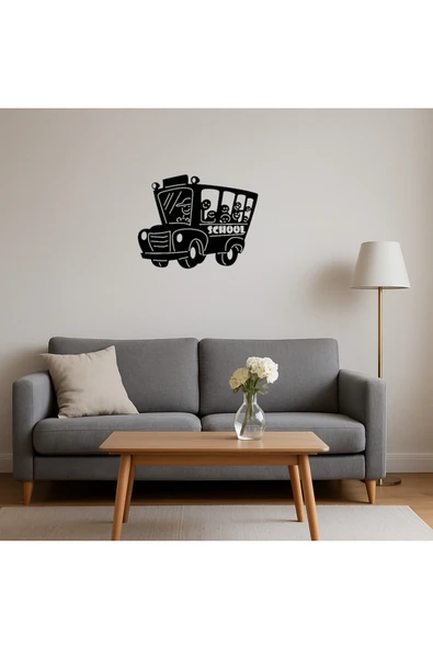 Akman Öğrencili Okul Servisi Dekoratif Tablo 47,4 cm x 37,2 cm - ACL6206454-8084 - 4