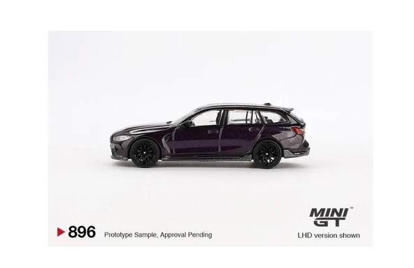 Mini GT 896 BMW M3 M Performance Touring Daytona Violet 1/64 Model Araba - Resim 2