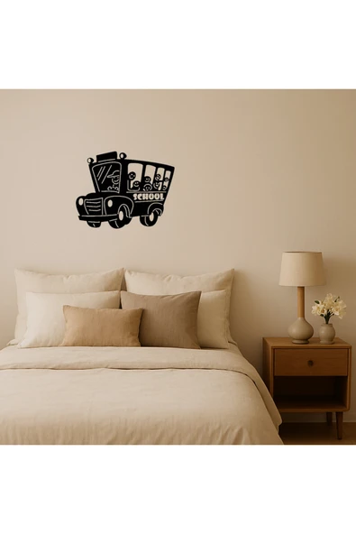 Akman Öğrencili Okul Servisi Dekoratif Tablo 47,4 cm x 37,2 cm - ACL6206454-8084