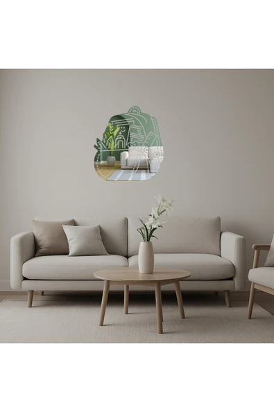 Akman Üzeri Renkli Okul Çantası Dekoratif Aynalı Tablo 29,1 cm x 31,5 cm - ACL6207434-4157