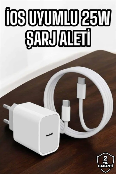 Şarj Aleti İOS 15/15 Pro Max Uyumlu Şarj Adaptörü ve Kablosu - 2