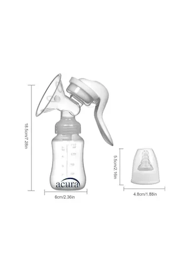 Acura AC-3000 Masaj ve Biberon Özellikli Manuel Göğüs Pompası - 4