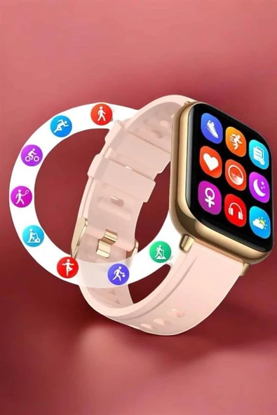 Akıllı Saat Sesli Görüşme Bildirim Görme Uyku ve Sağlık Takibi ürün görseli