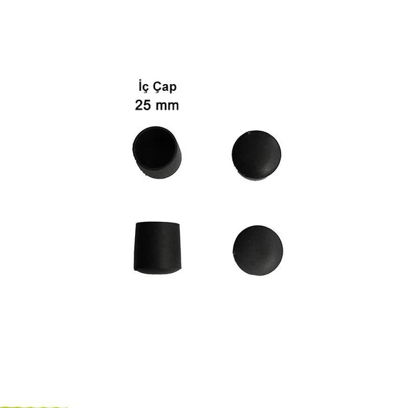Yuvarlak Profil Dış Tapa 25 mm 4 Adet - Resim 2