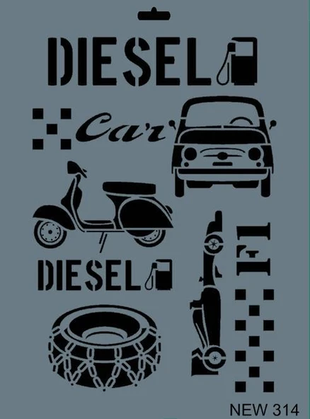 Rich New Seri N-314 Stencil 35x25 cm ürün görseli