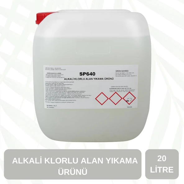 Supta Alkali Klorlu Köpüklü Alan Yıkama Maddesi Profesyonel 20 LT ürün görseli