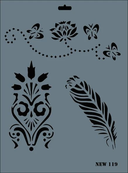 Rich New Seri N-119 Stencil 35x25 cm ürün görseli