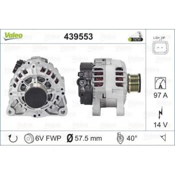 Fiat Alternator 12v 97a Jumper 2,0hdi 02> Ducato 1,9td / 2,0jtd 02> - Valeo 439553 ürün görseli 1