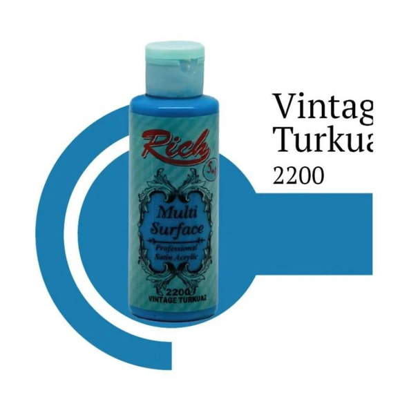 Riculti Surface 2200 Wintage Turkuaz Akrilik Boya 120 cc - 1