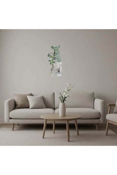 Akman Kitap Okuyan Kız Dekoratif Aynalı Tablo 21,6 cm x 47,4 cm - ACL6204998-5322 - 1