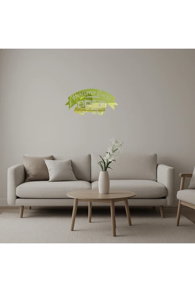 Akman Okula Dönüş Otobüsü Dekoratif Altın Aynalı Tablo 47,1 cm x 23,2 cm - ACL6202772-1955