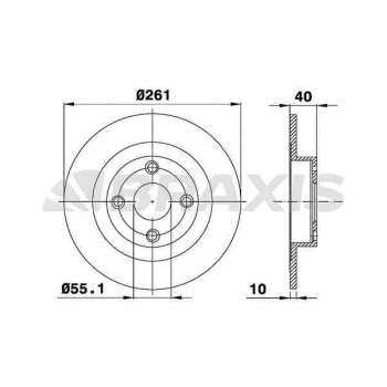 Mazda Arka Fren Disk Aynası 323 S VI Bj 1.4 16v / 1.4 / 16 09 / 98 10 / 03 323 F VI Bj 1.4 / 1.6 / 2.0 Td - Braxıs Ae0466 ürün görseli