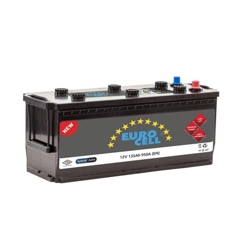 Aku Truck Aku 12v 135 Ah D4a (513×189×223) Tirnaklı - Eurocell 8699358510075 - Resim 1