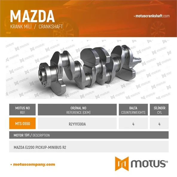 Mazda Krank MILI Besta 2200 Mazda E2200 - Motus 550 ürün görseli