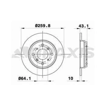 ARKA FREN DISK AYNASI HONDA ACCORD PRELUDE 2.2I - BRAXIS AE0744 - 1
