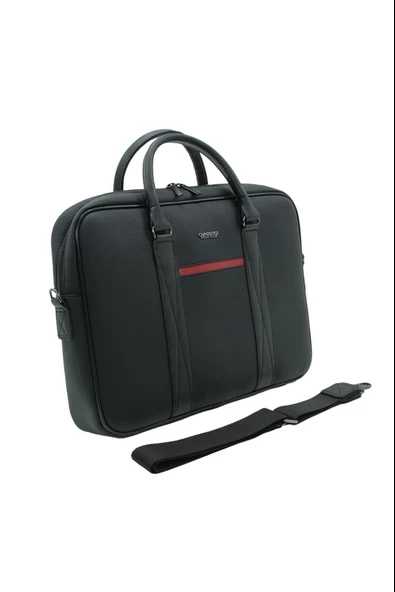 Cambridge Polo Club Siyah Suni Deri Evrak Çantası 50083 - 3