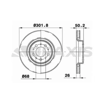Volvo On Fren Disk Aynası Havalı Volvo  S70 96> V70 C70 98> 850 91> - Braxıs Ae0400 ürün görseli