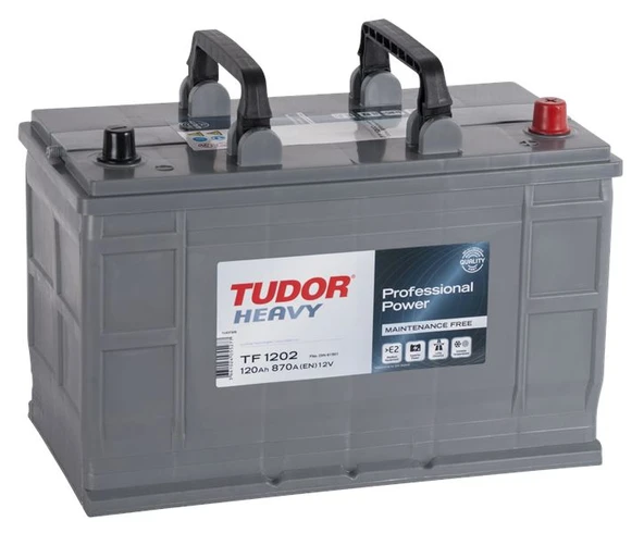 Aku Aku 12v 120 Ah 870a D02 (349 X 175 X 235 ) Power Pro ( Tam Kapalı Bakımsız ) - Tudor Tf1202 - Resim 1