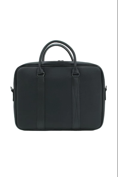 Cambridge Polo Club Siyah Suni Deri Evrak Çantası 50083 - 5