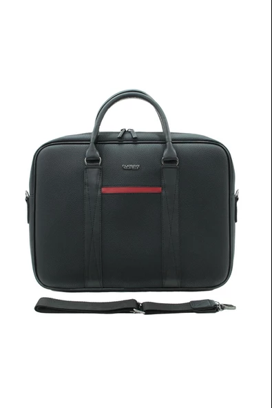 Cambridge Polo Club Siyah Suni Deri Evrak Çantası 50083 - 2