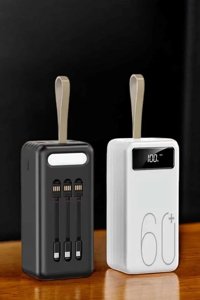 Powerbank 60.000 MAH Dijital Göstergeli 4 Portlu Taşınabilir - Resim 5
