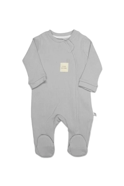 Bistyle Style Natural Fermuarlı Bebe Tulum 15115 Gri ürün görseli