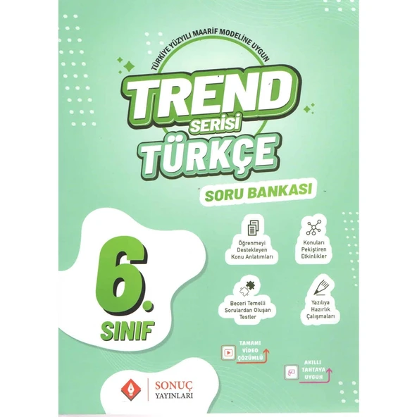 Sonuç Yayınları Trend Serisi 6. Sınıf Türkçe Soru Bankası
