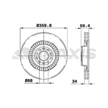 Vag On Fren Disk Aynası Audı A8 3.7i 4.2fsi - Braxıs Ad1022 ürün görseli