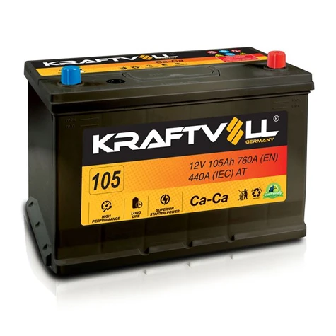 Aku Aku 12v 105 Ah H4 (346×175×230) - Kraftvoll 18020001 - Resim 1
