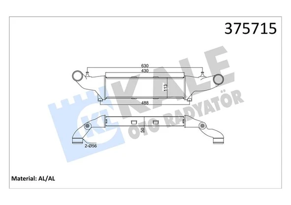 TURBOSARJ RADYATORU W202 95>00 S202 96>01 C208 97>00 A208 98>00 - KALE 375715 - 1