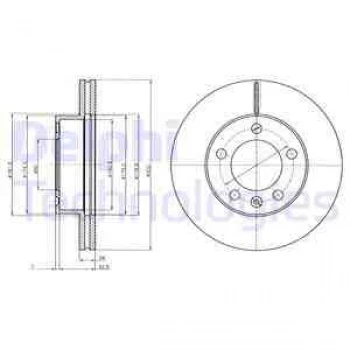 Renault On Fren Disk Aynası Havalı Master III 10-> / Movano B 10-> / Navara 2014-> Nv400 10-> (302mm) 2.3 DC - Delphi Bg4328 ürün görseli