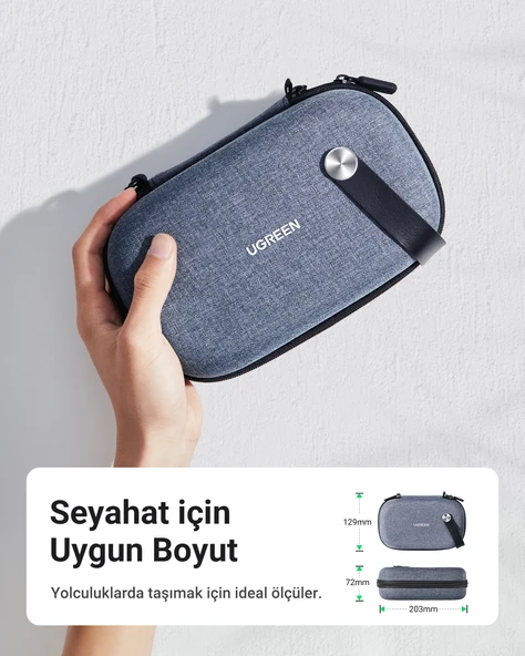 UGREEN Çok Bölmeli Elektronik Aksesuarlar Düzenleyici Su Geçirmez Dayanıklı Seyahat Çantası, 50903 - 2