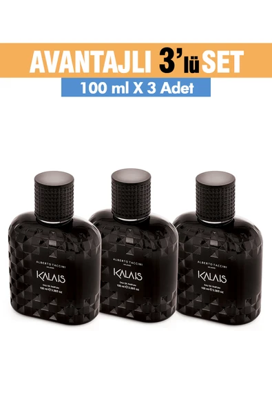 3'Lü Set Alberto Taccini KALAIS Erkek Parfümü - 100 ml