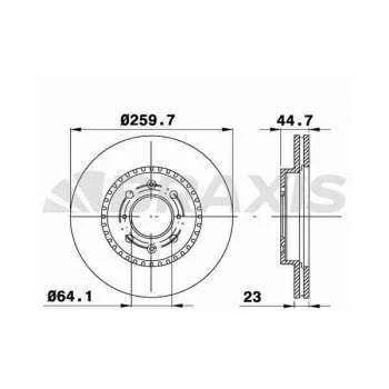 Honda On Fren Disk Aynası Havalı CIVIC VI Hb 1.7ctdi 01 / 02 09 / 05 - Braxıs Ae0524 ürün görseli