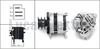 Chrysler Truck Alternator A127 24v 40a Chrysler Burunsuz Hino - Lucas 619 201 50 - Resim 1