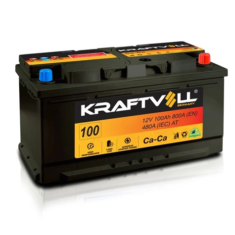 Aku Aku 12v 100 Ah Lb5 (353×175×175) Tam Kapalı - Kraftvoll 18010017 - Resim 1