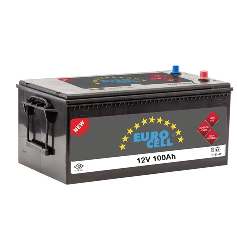 Aku Aku 12v 100 Ah L5b (353×175×175) Alcak Tirnaklı - Eurocell 8699358520142 - Resim 1