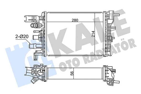 Renault İntercooler Turbo Radyatoru Xjd Duster  Sandero Lodgy 18> - Kale 357295 ürün görseli