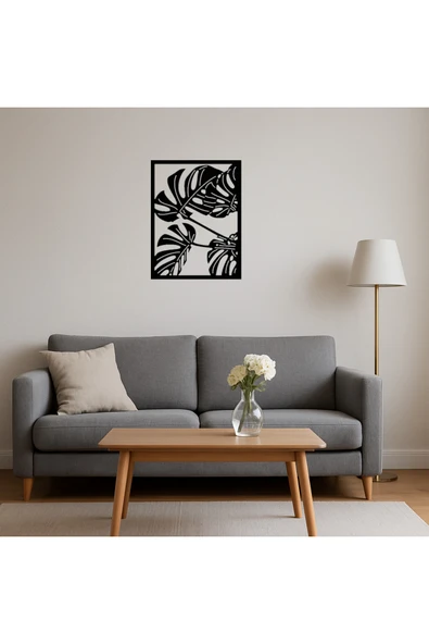 Akman Monstera Bitkisi Desenli İç Mekan Paneli 72 cm x 94,8 cm - ACL6206824-1308 - 4