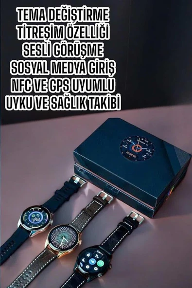 Akıllı Saat Sesli Görüşme NFC ve GPS Uyumlu Bluetooth Bağlantılı ürün görseli