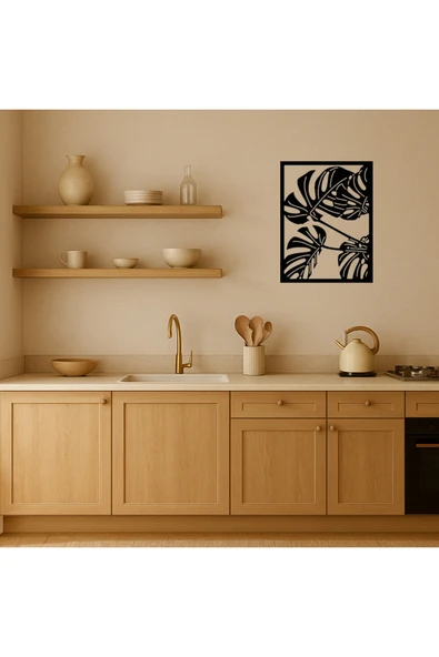 Akman Monstera Bitkisi Desenli İç Mekan Paneli 72 cm x 94,8 cm - ACL6206824-1308 - 2