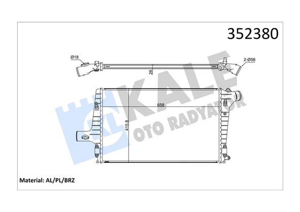 Vag Turbo Radyatoru Audı A6 2,5tdi 97>05 - Kale 352380 ürün görseli