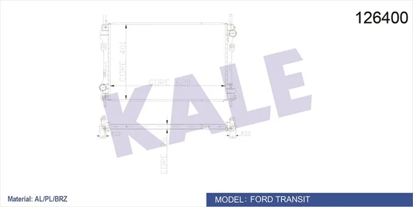 MOTOR SU RADYATORU TRANSIT V184 2,4TDCI 01>06 KLIMASIZ - KALE 0222271AB - 1