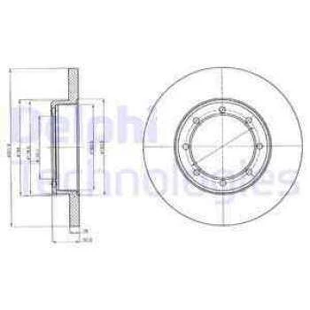 Renault Arka Fren Aynası (diski) Master III 2,3dci 10> (cift Teker) - Delphi Bg4344 ürün görseli