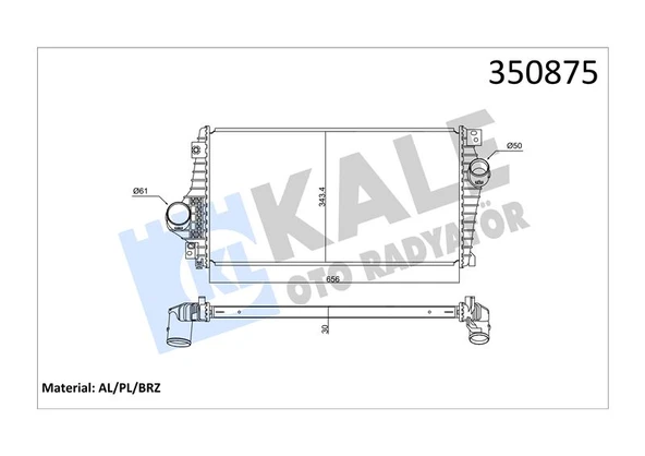 Chevrolet Turbo Radyatoru (intercooler) Chevrolet Epica - Kale 350875 ürün görseli