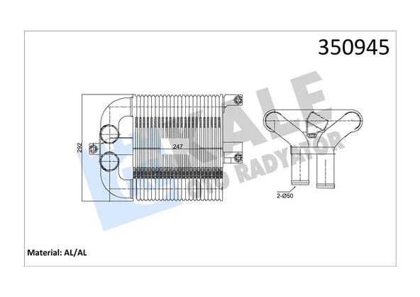 İsuzu Ticarı Turbo İntercooler Radyatoru İsuzu D-Max 07>12 - Kale 350945 ürün görseli