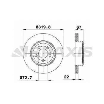 Chrysler Fren Diski Arka Chrysler 300c 04>12 Dodge Challenger - Braxıs Ad1091 ürün görseli