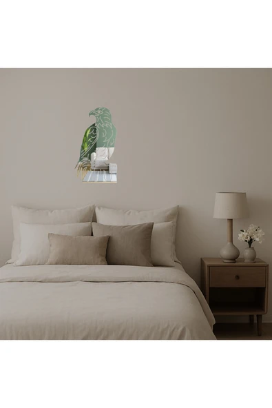 Akman Ağaç Kütüğünde Amerikan Kartalı Dekoratif Aynalı Tablo 54 cm x 94,8 cm - ACL6205549-5550 - 2