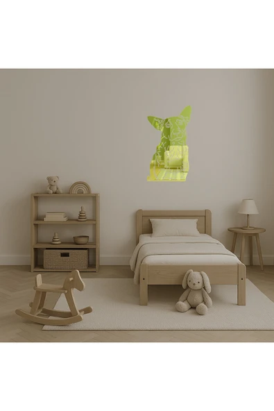 Akman Sevimli Köpek Dekoratif Altın Aynalı Tablo 55 cm x 94,8 cm - ACL6202521-2367 - 4